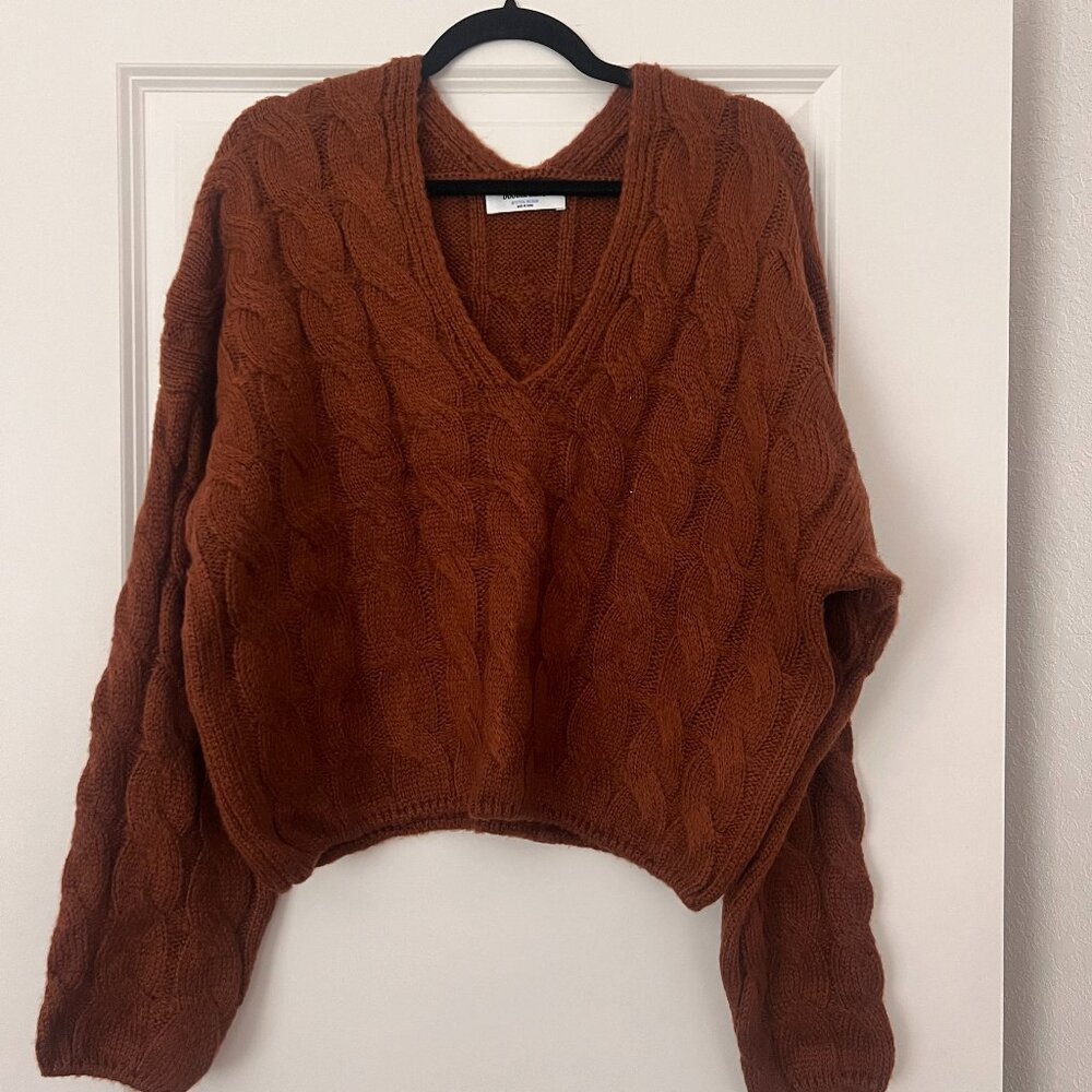Oversized Knitted Brown Sweater